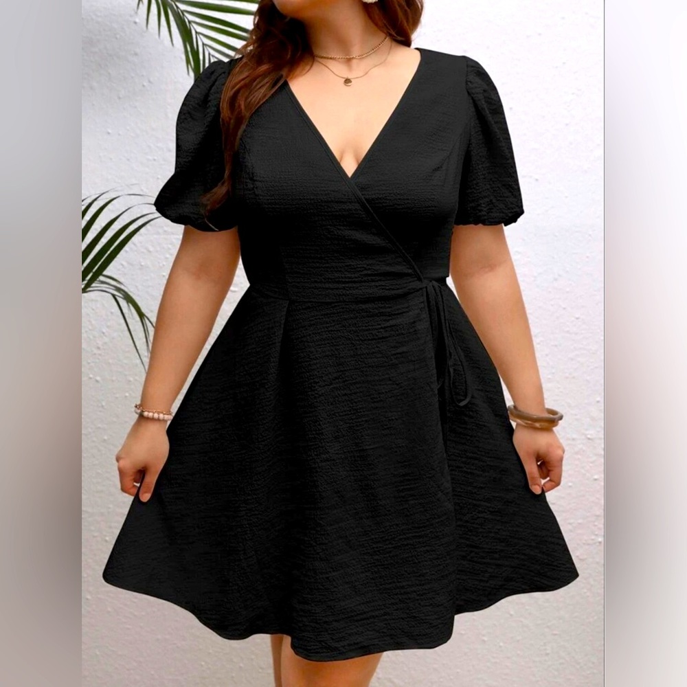 New w/Tags black wrap dress XL